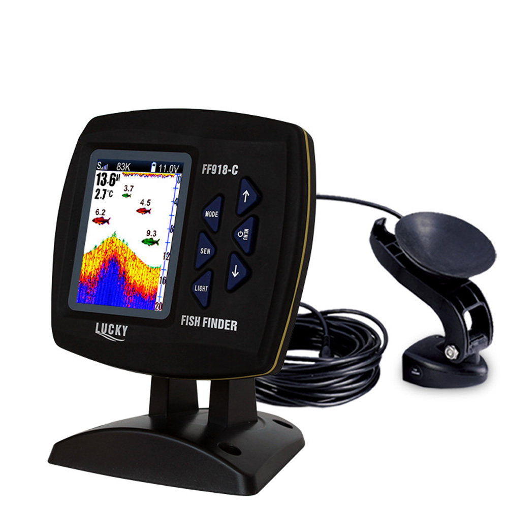 Fishing Boat Depth Finder - Wired Dual Frequency Fish Finder, tela