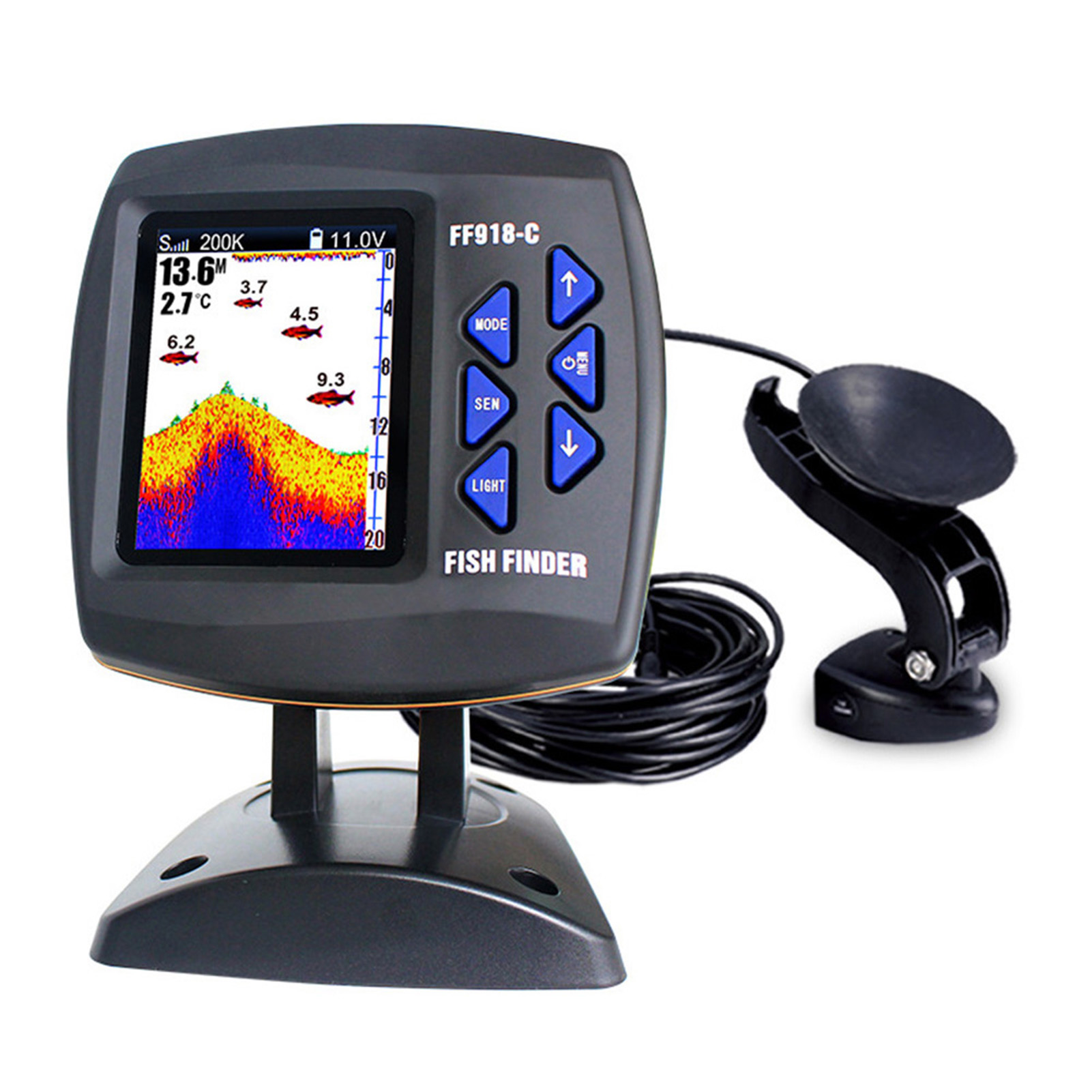 Localizador de peixes com fio  - Fishing Boat Depth Finder avaliação e preço