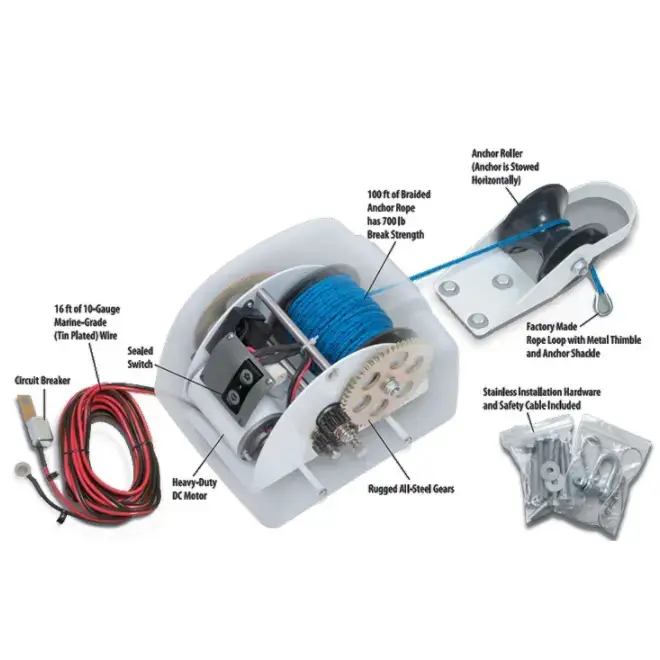 Guincho Elétrico de Âncora 12V - Fishing Boat Anchor Winch avaliação e preço