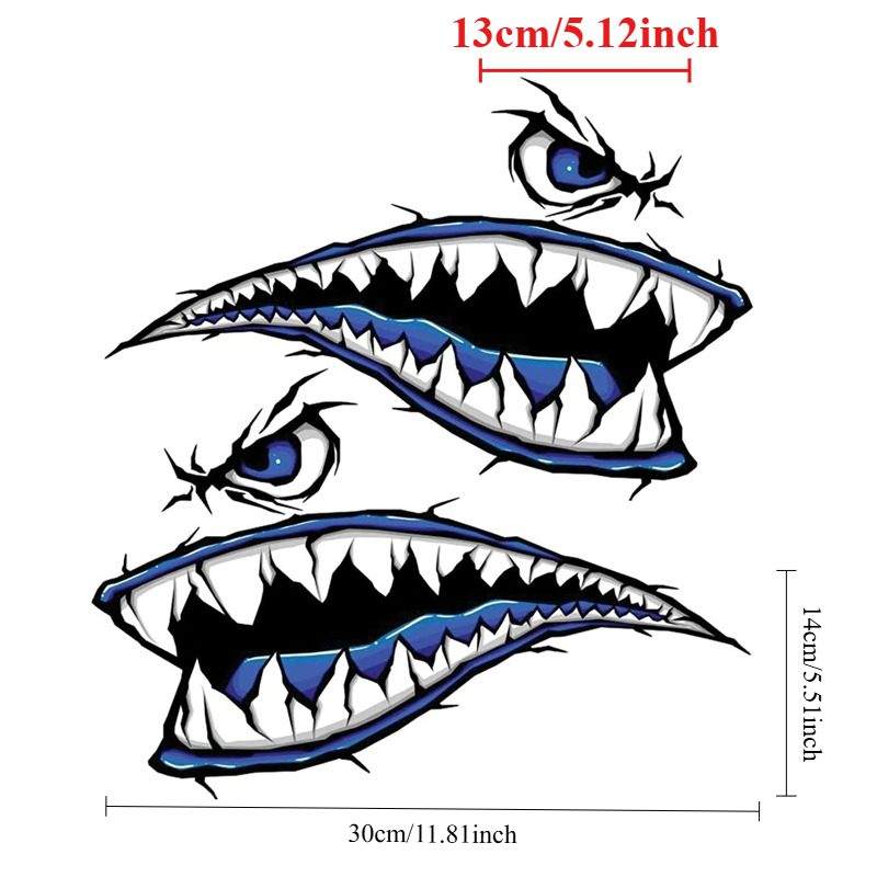 2 pçs dentes de tubarão boca b - Fishing Boat Oar avaliação e preço